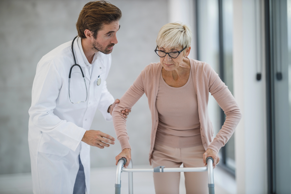 Senior using mobility support safely at home with guidance from Heritage Home Medical in Wichita Falls